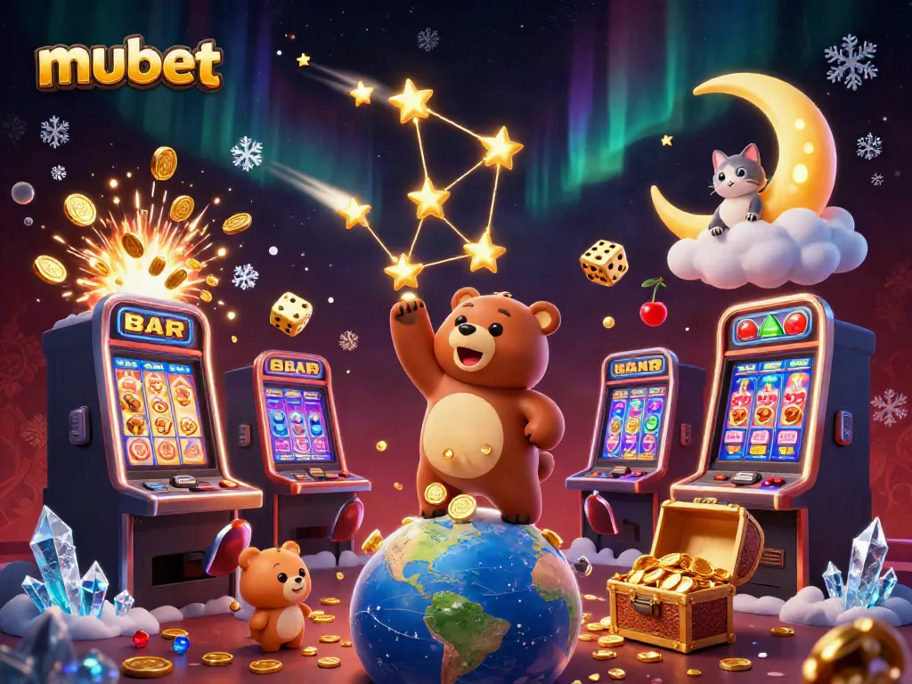 Engage in thrilling slot adventures with mubet’s vibrant jackpot illustration featuring iconic casino symbols.