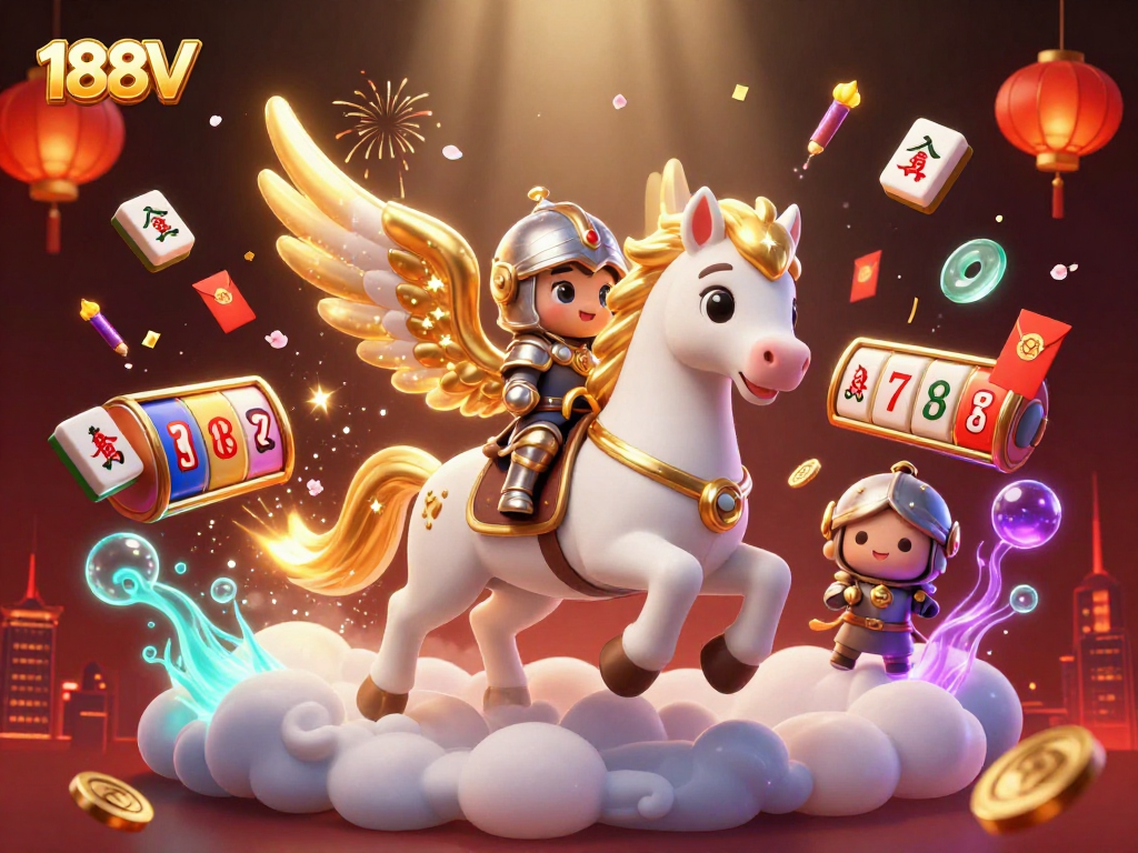 Experience thrilling gameplay at 188V with vibrant slots and jackpot counters amidst dynamic action.