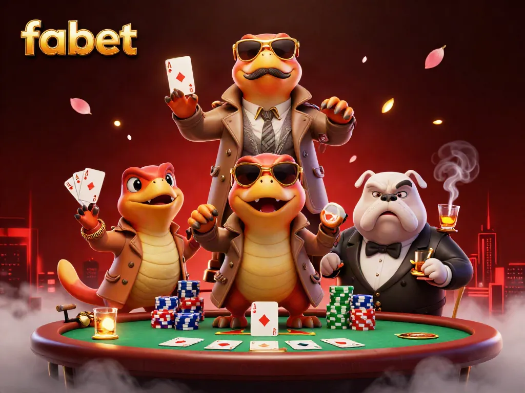 Experience thrilling gaming action at Fabet with raptors in disguise trying to enter a VIP casino.